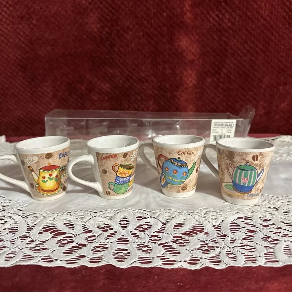 Espresso Cups With Handles By Encore 2x2.5